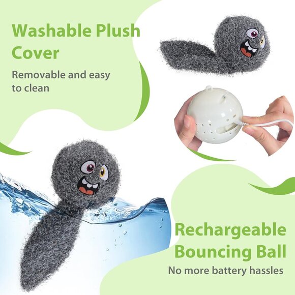 Plush Interactive Dog Ball Toy - Musical, Rechargeable, and Perfect for Playtime - Picture 5 of 7